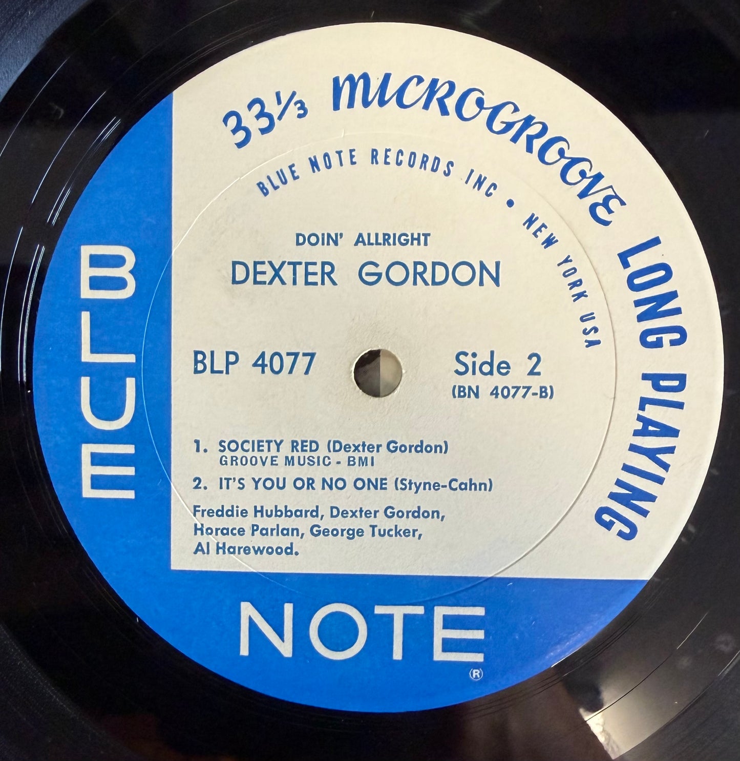 Dexter Gordon - Doin' Alright 2nd Mono Press Blue Note 1963 NY Label