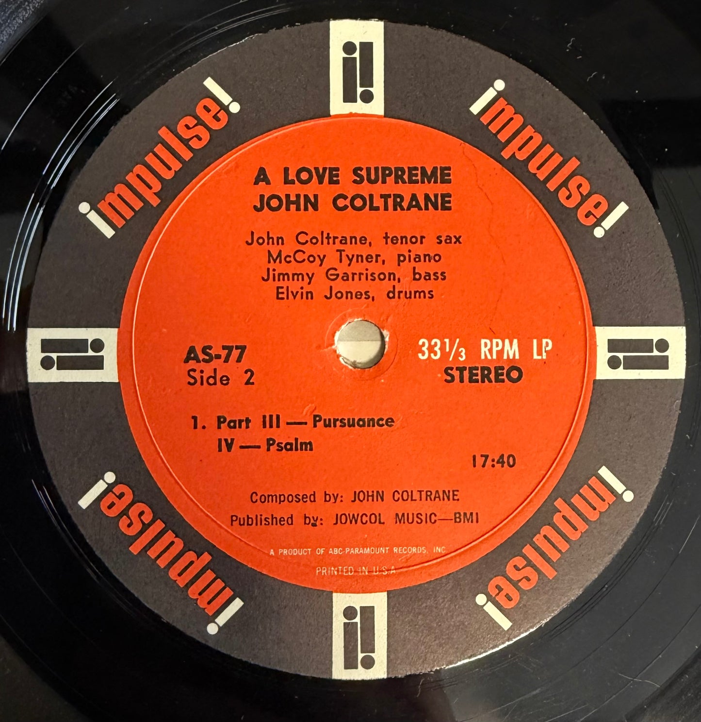 John Coltrane - A Love Supreme True 1st Press 1965 Stereo Van Gelder