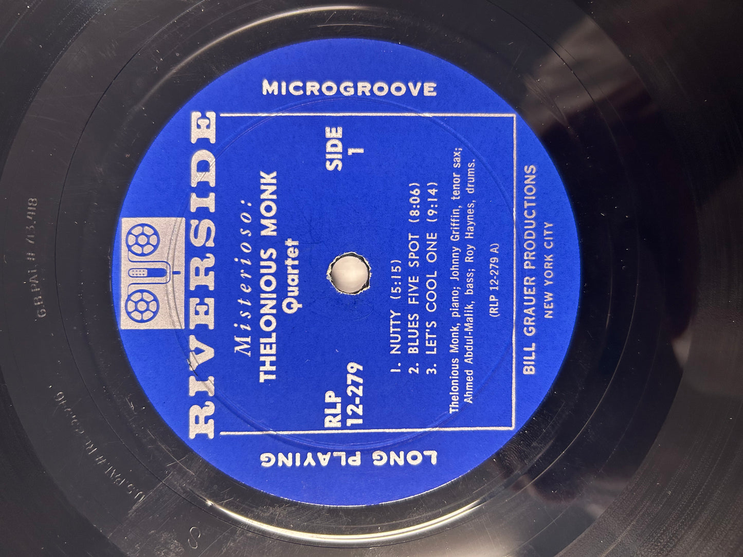 Thelonious Monk - Misterioso 1st Press 1958 Riverside Mono DG