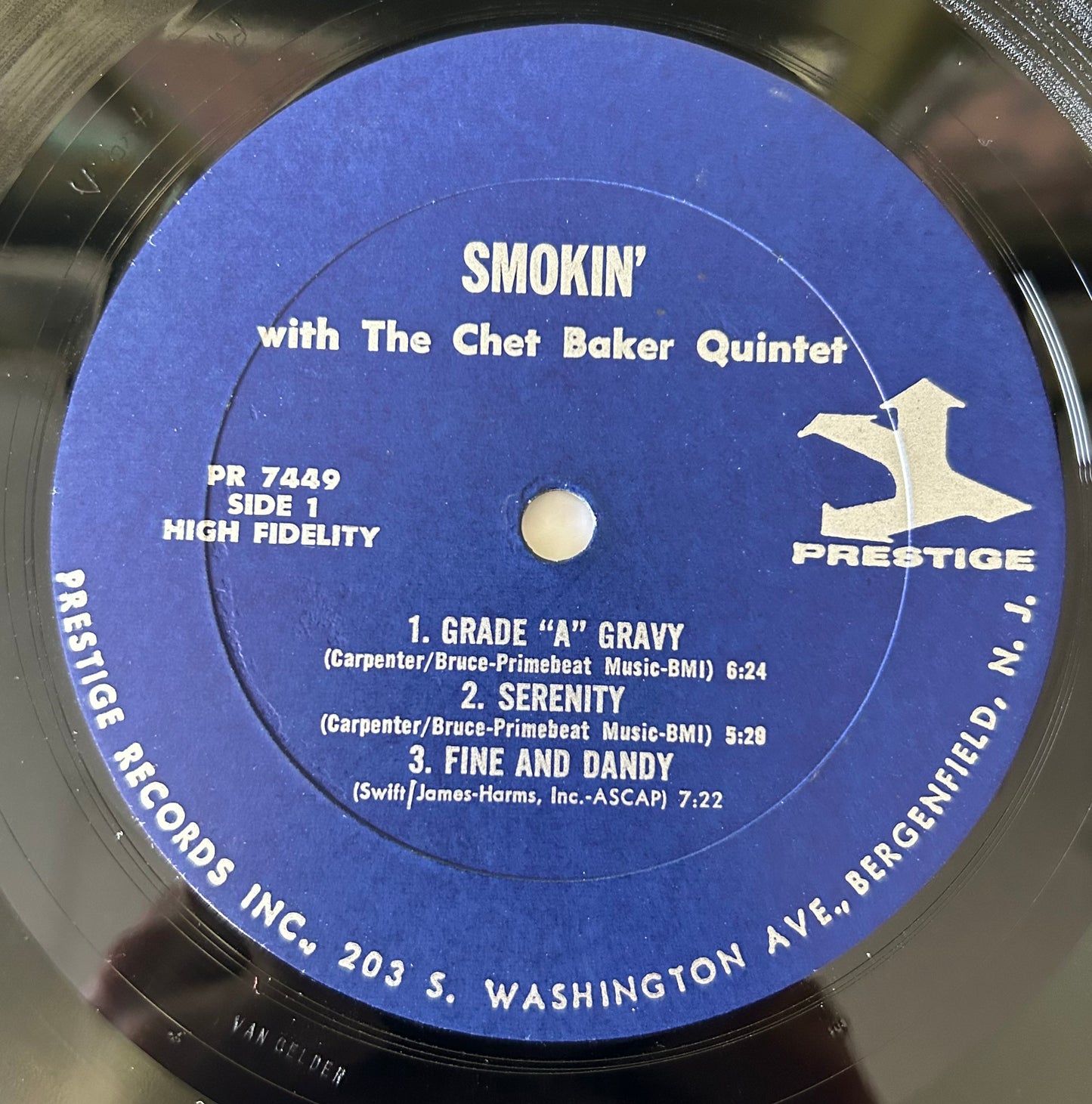 Chet Baker Quintet - Smokin’ 1st Press Mono 1966 Prestige Trident