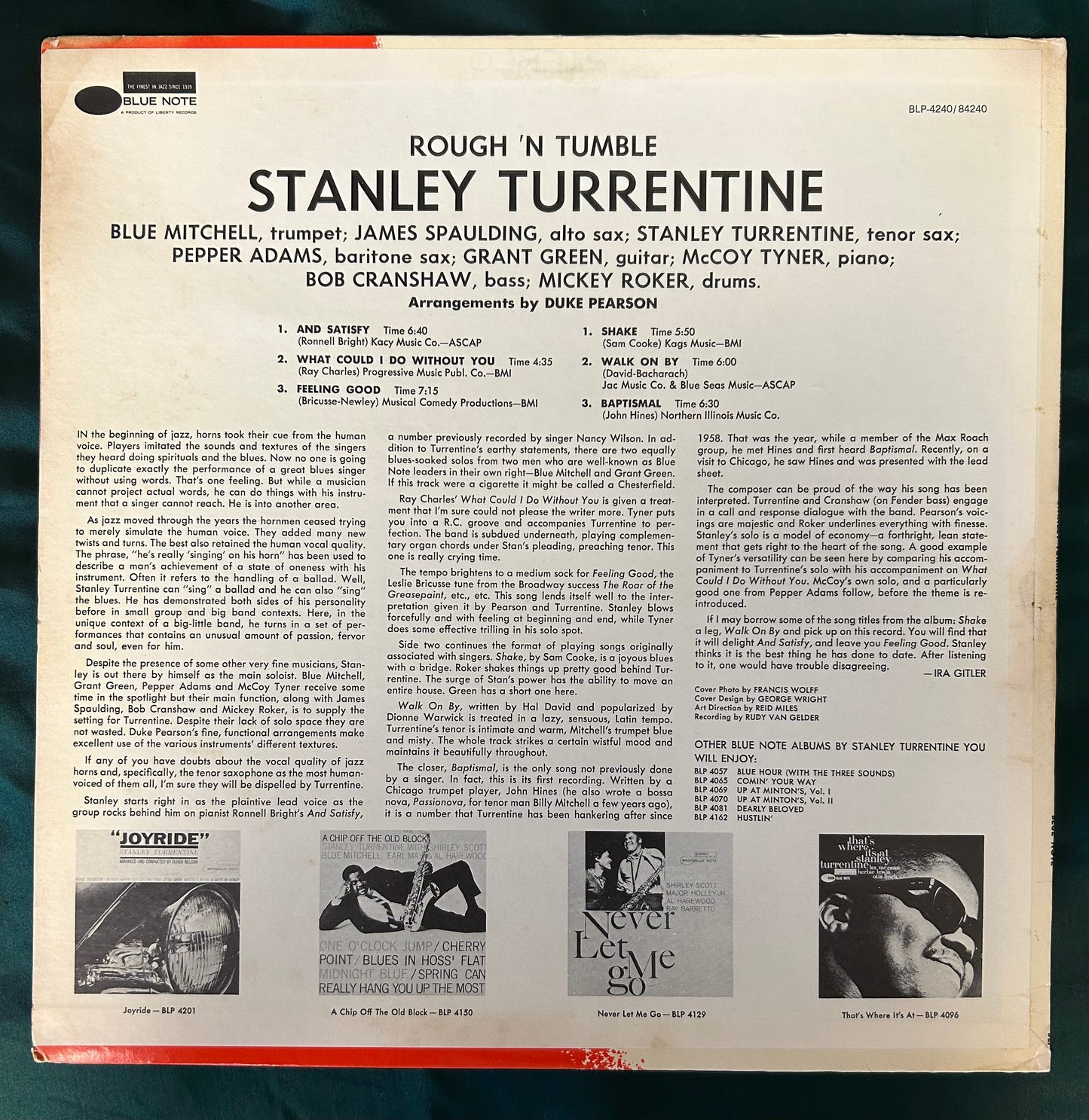 Stanley Turrentine - Rough 'n Tumble 1st Mono Press 1966