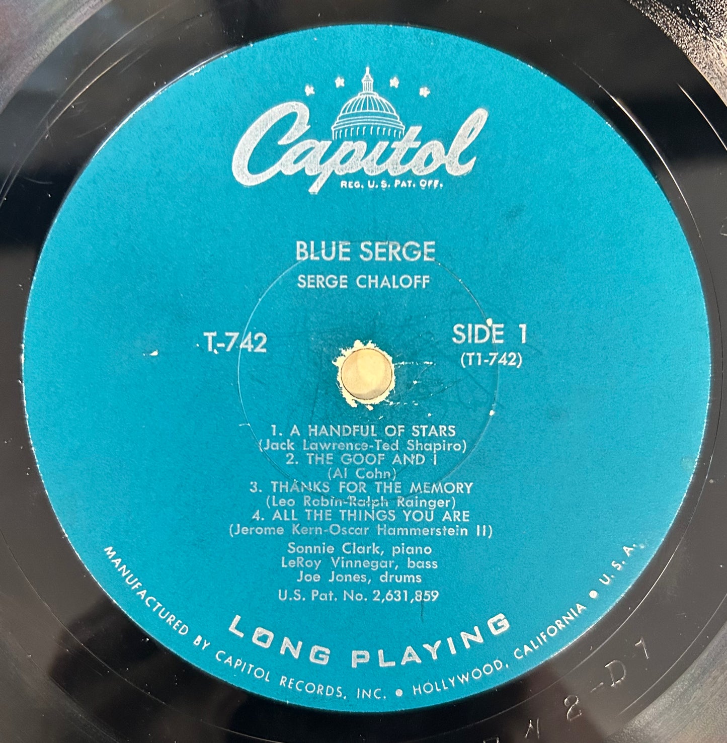Serge Chaloff - Blue Serge 1st Press 1956 Capitol