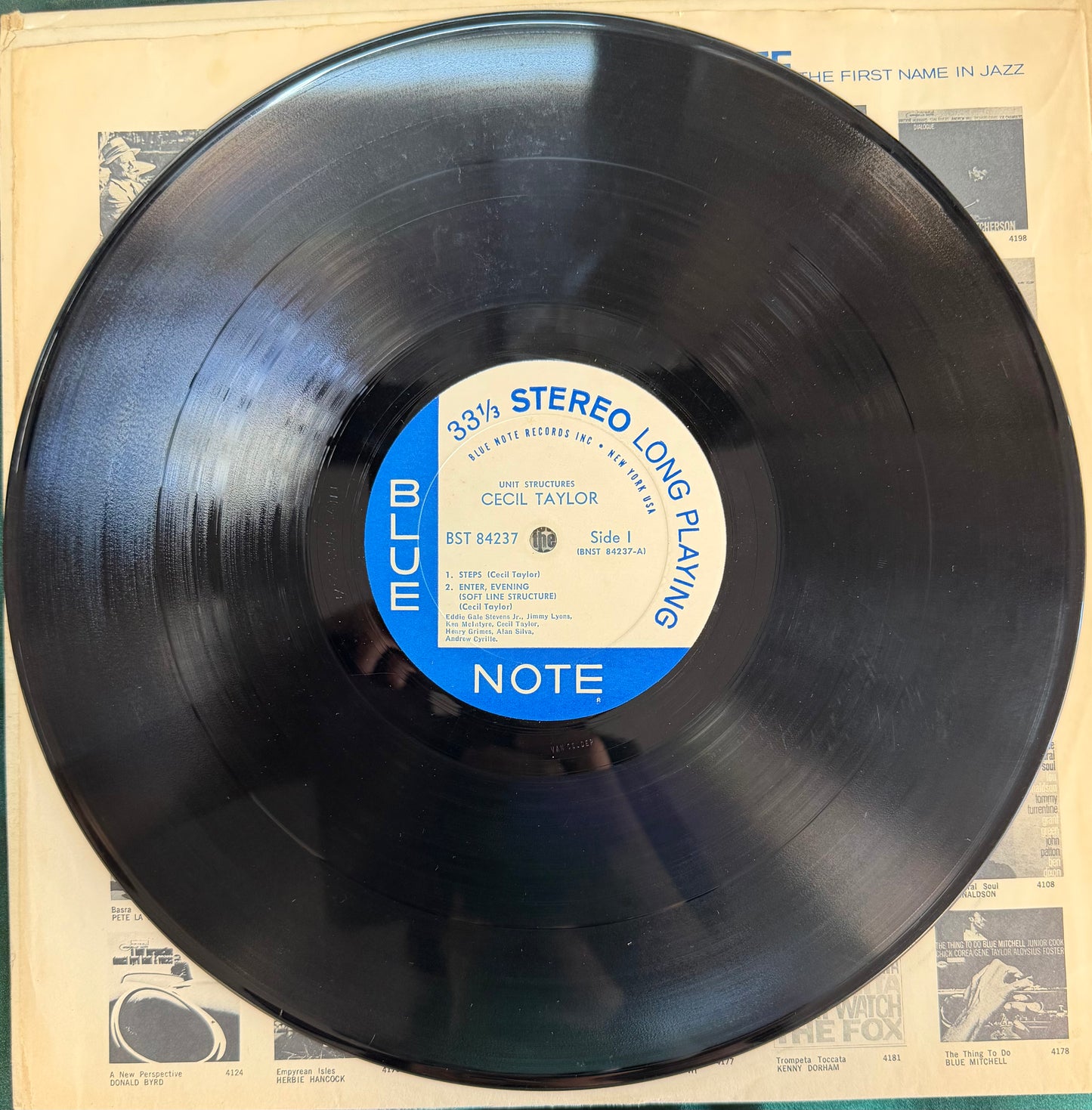 Cecil Taylor - Unit Structures 1st Press 1966 Blue Note NY Label