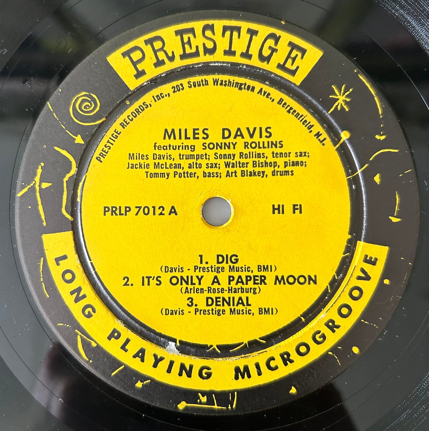 Miles Davis Featuring Sonny Rollins - Dig 2nd Press 1958 Bergenfield Label Prestige