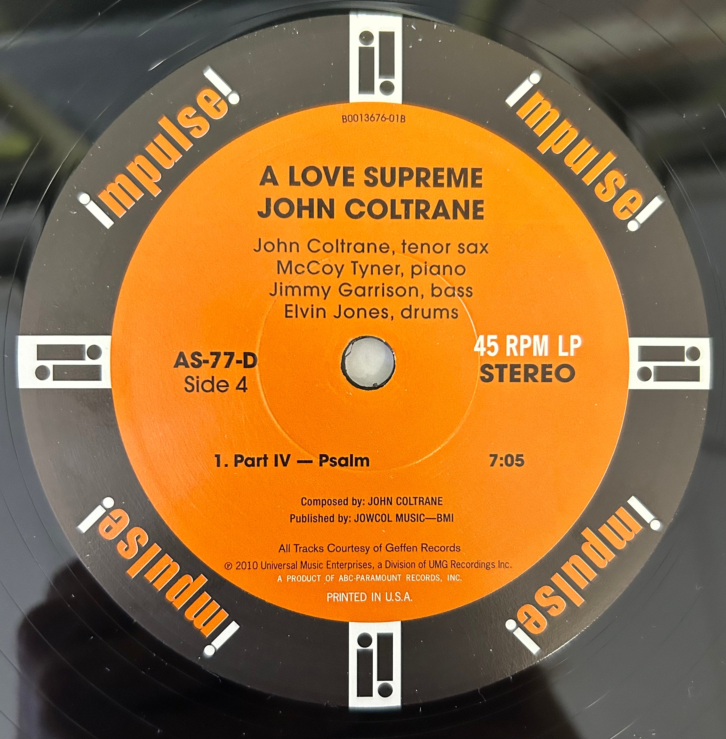 John Coltrane - A Love Supreme 2010 Analogue Productions 2lp 45RPM  Audiophile Press