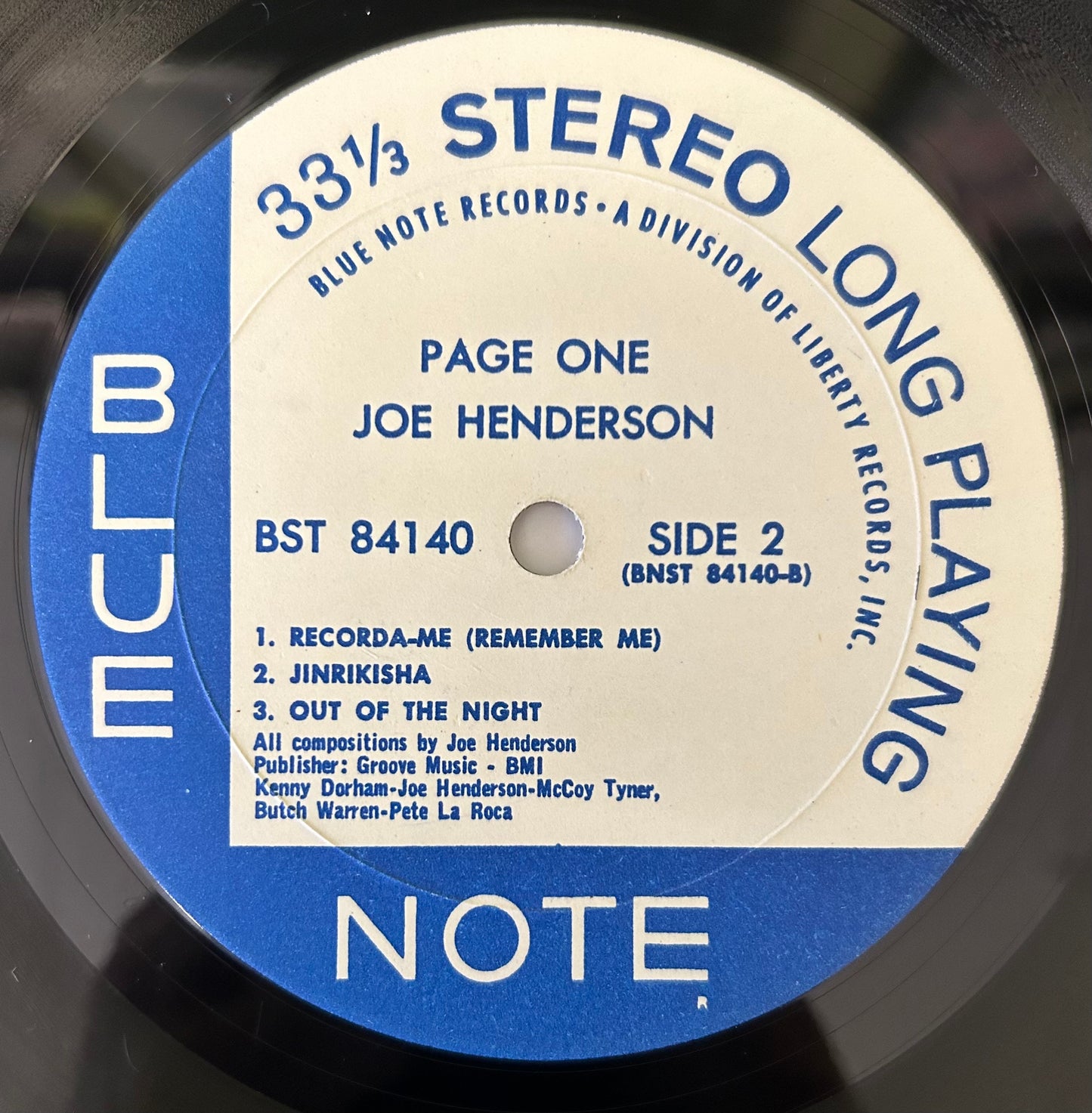 Joe Henderson - Page One 1967 Liberty Press Blue Note