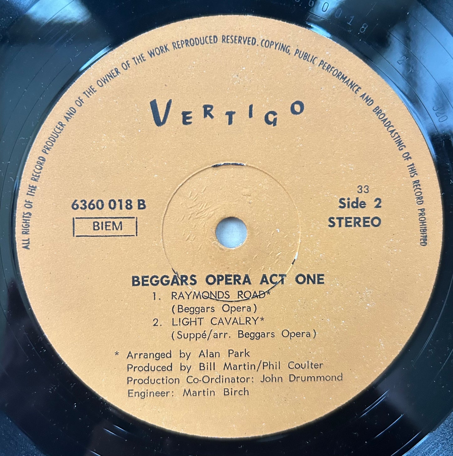 Beggars Opera - Act One 1970 Original Israeli Press Vertigo
