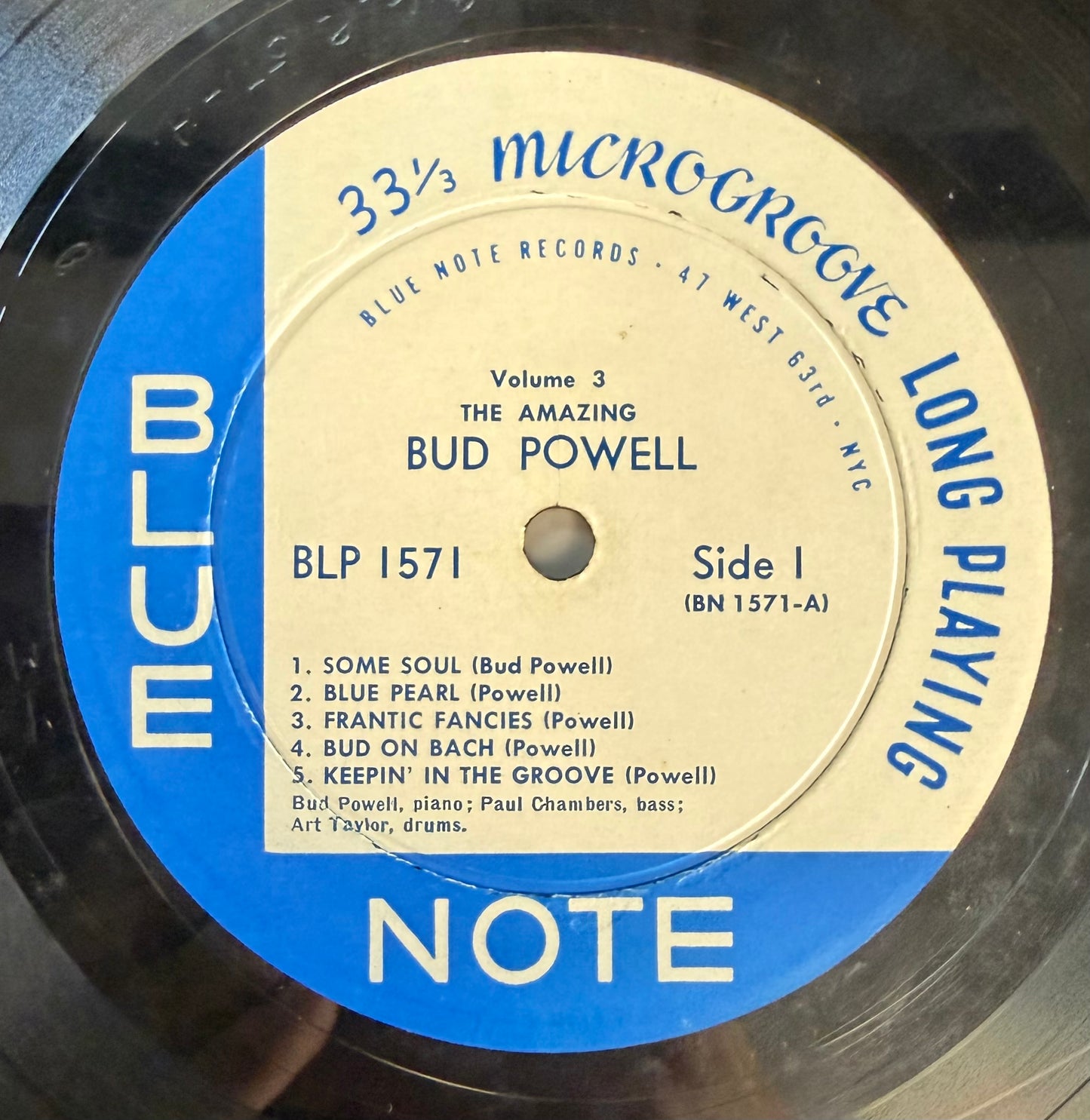 Bud Powell - Vol. 3 Bud! 1st Mono Press 1957 Blue Note 1571 47 West 63rd