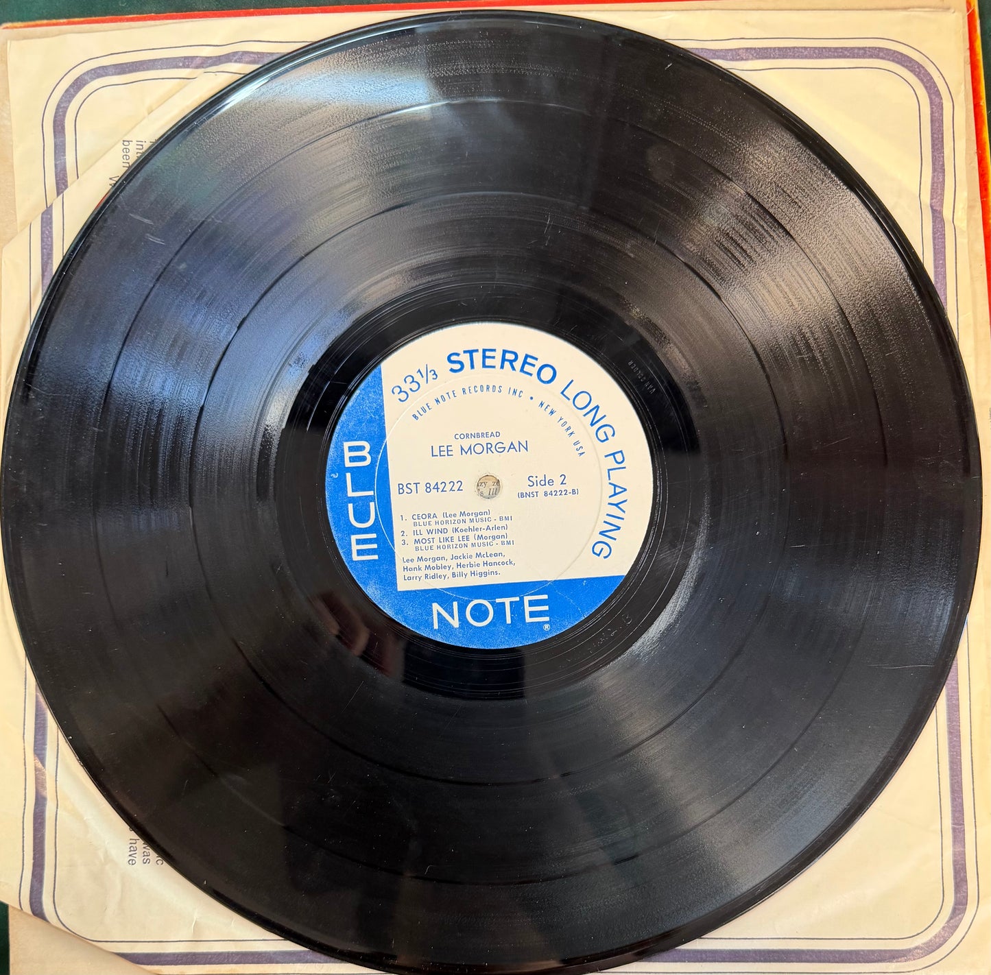 Lee Morgan - Cornbread 1st Stereo Press 1967 Blue Note NY Label