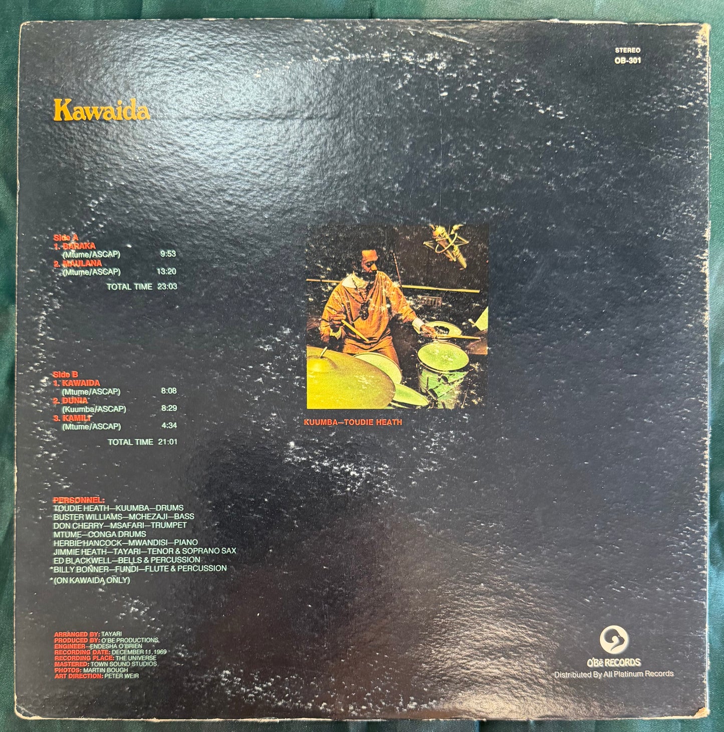 Albert Toudie Heath - Kawaida 1st Press 1970 Private Press Spiritual Jazz w/ Herbie Hancock
