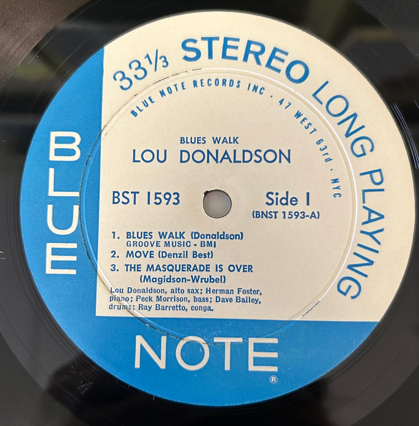 Lou Donaldson - Blues Walk 1st Stereo Press 1959 Blue Note 47 W. 63rd