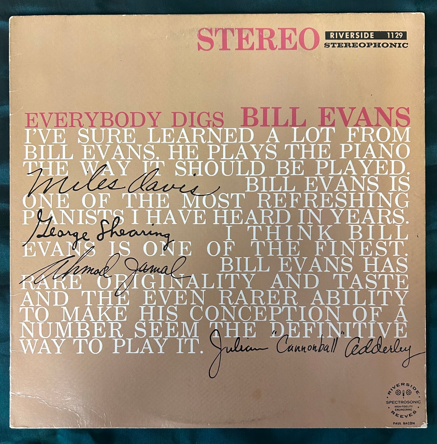 Bill Evans - Everybody Digs Bill Evans 1983 OJC Repress