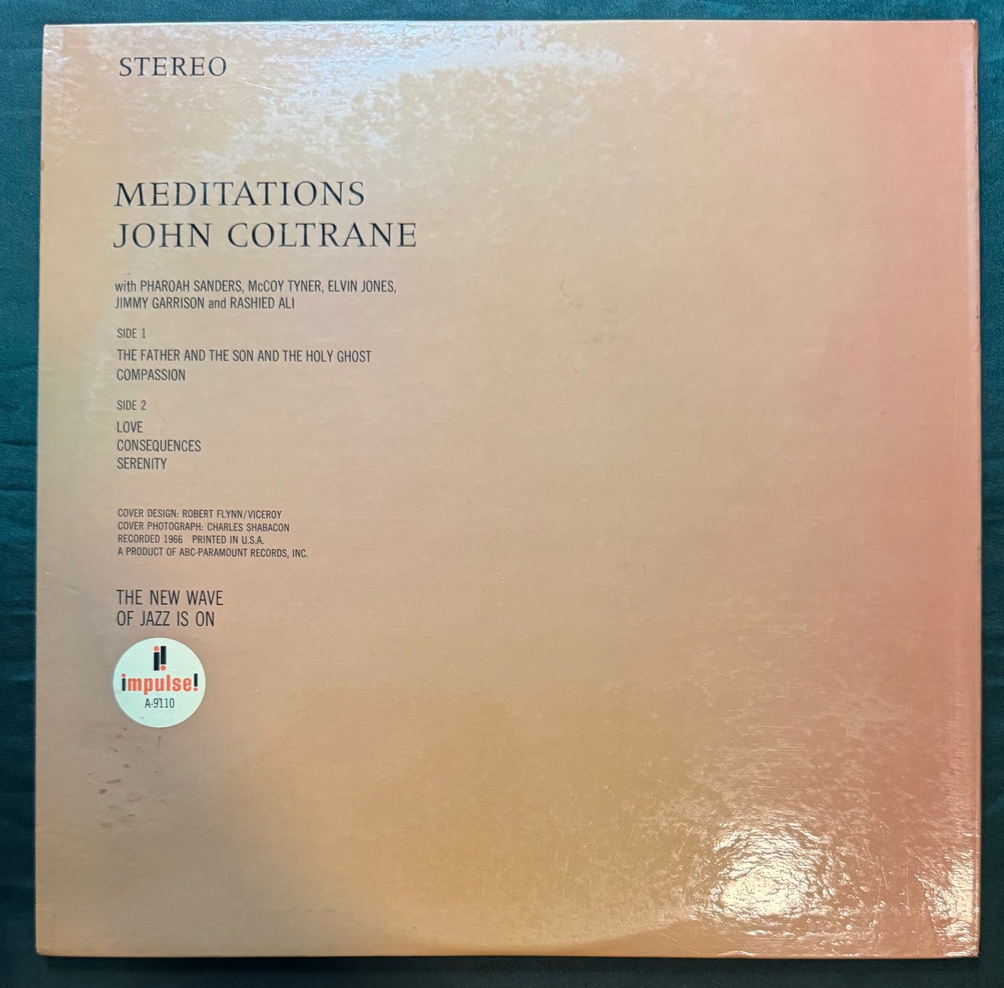 John Coltrane - Meditations 1st Press 1966 Stereo Impulse Van Gelder