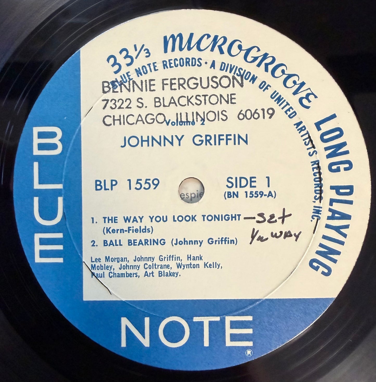 Johnny Griffin - Vol 2. Blue Note 1559 UA 1972 Press