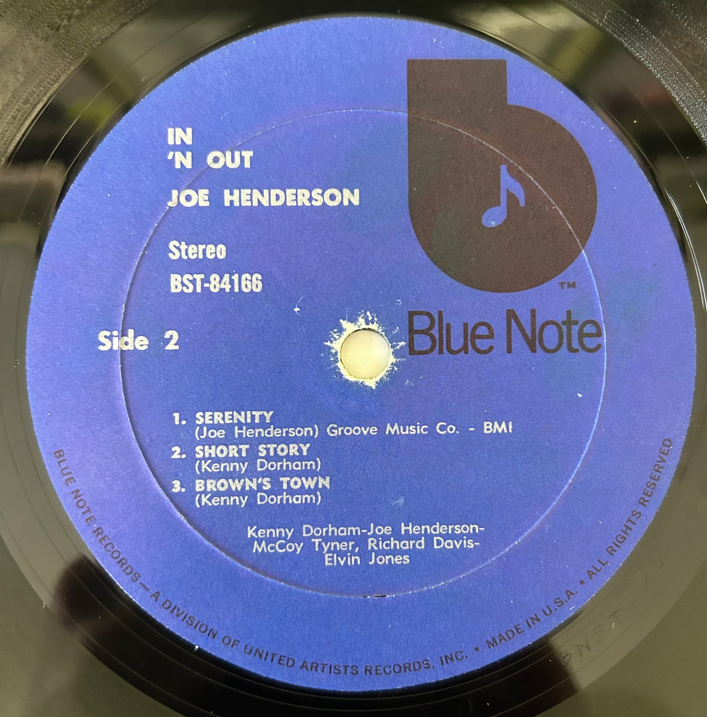 Joe Henderson - In 'n Out 1973 Blue Note Black "b" Press