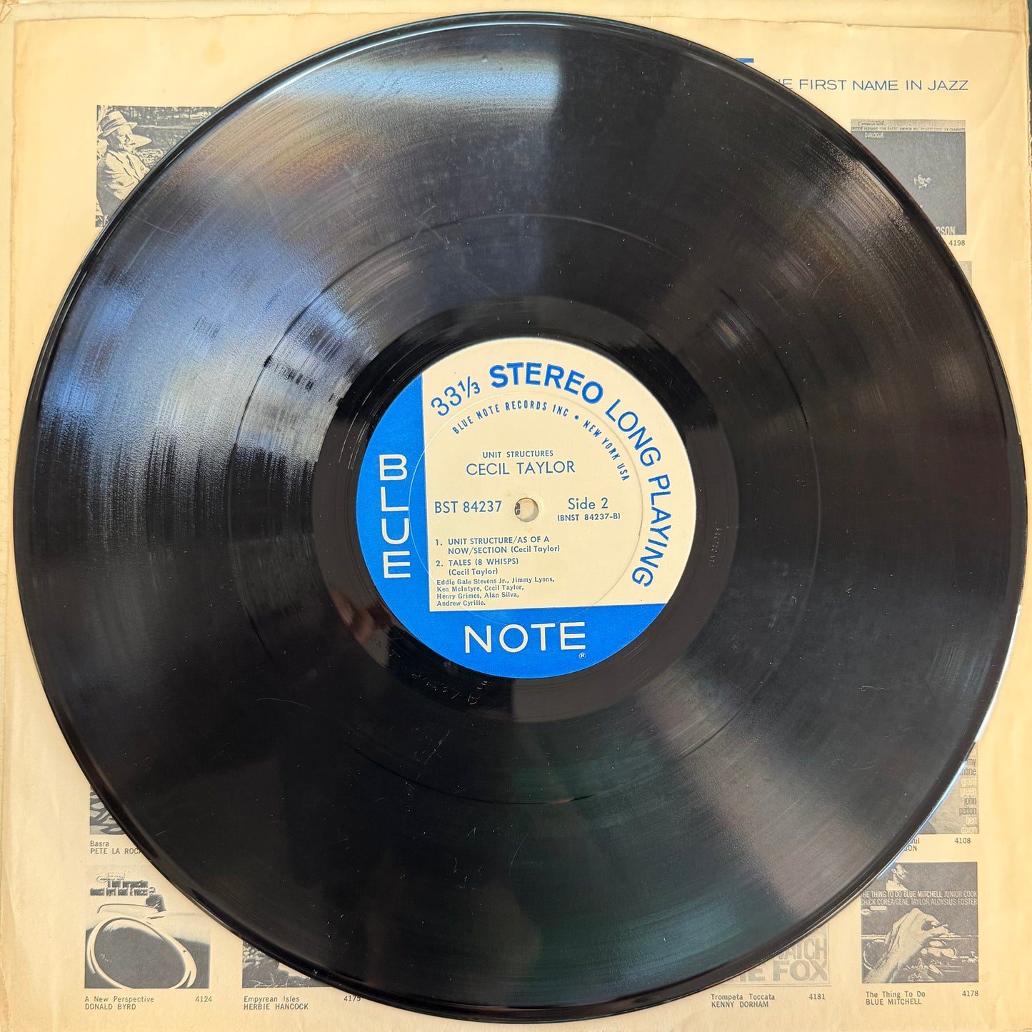 Cecil Taylor - Unit Structures 1st Press 1966 Blue Note NY Label