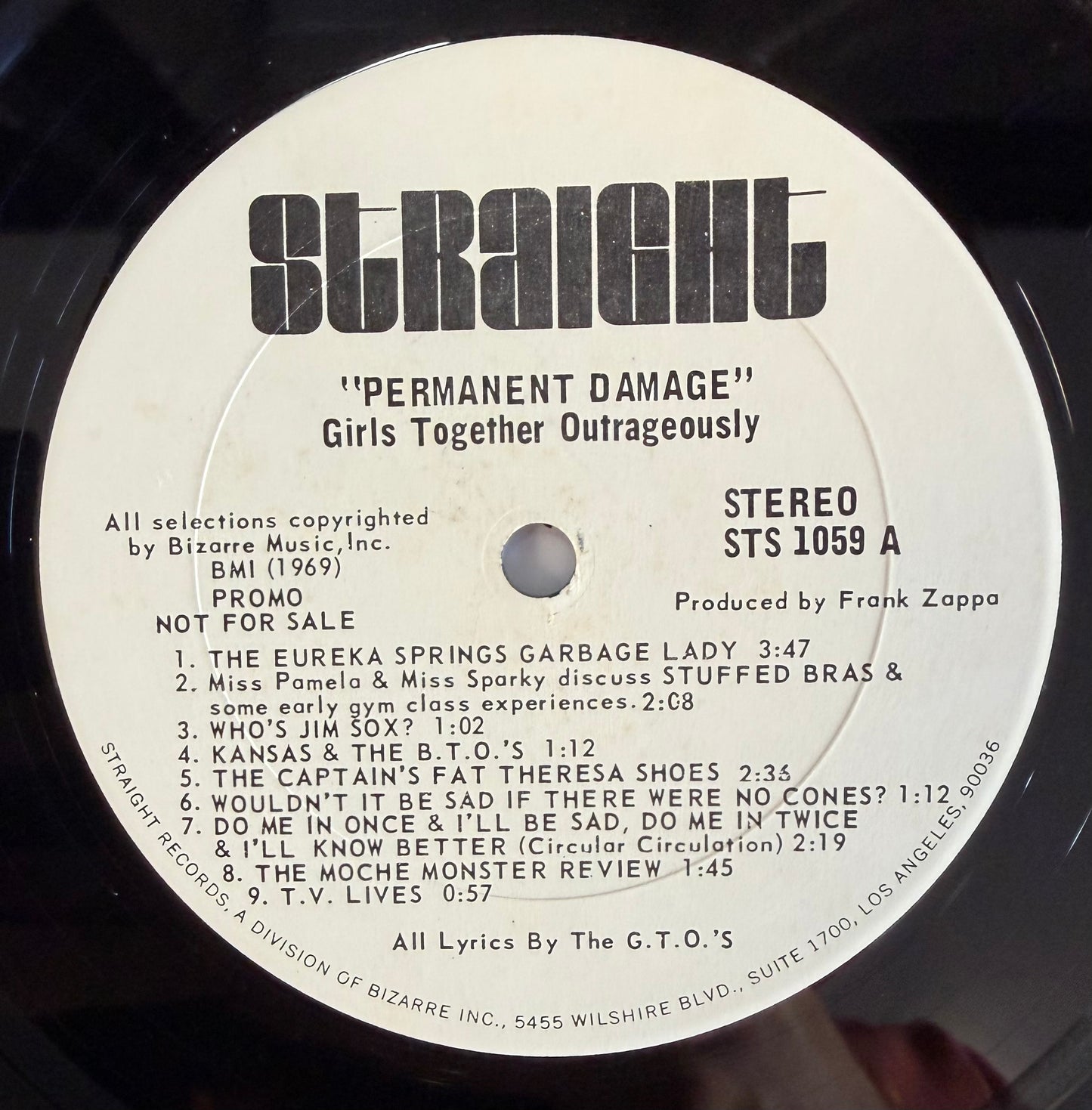 GTO's - Permanent Damage 1st Press 1969 Promo Straight
