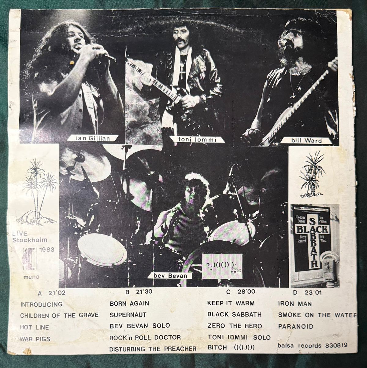 Black Sabbath - Bitch 1983 Live in Sweden 2 LP Unofficial LP