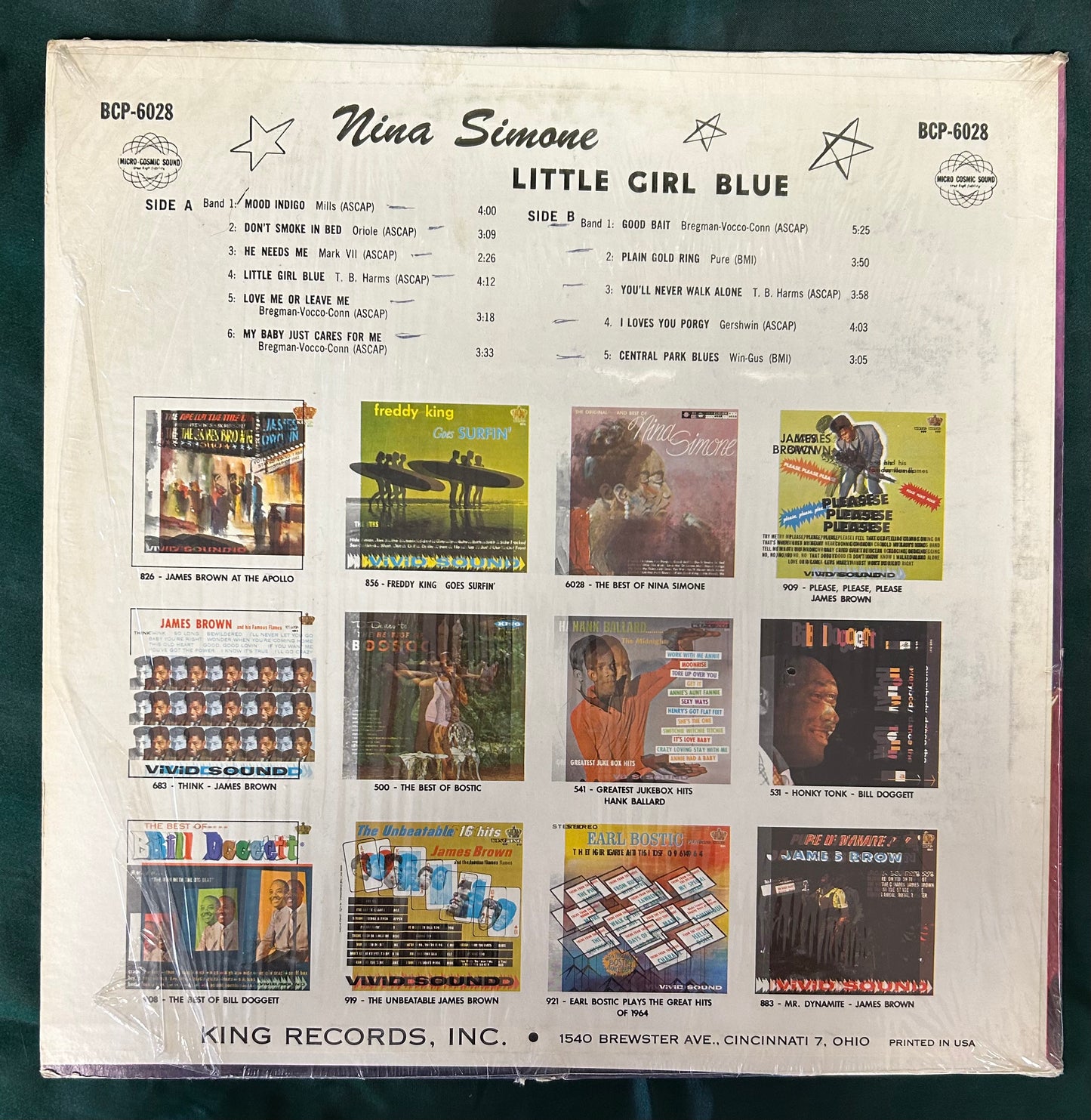 Nina Simone - Little Girl Blue 2nd Press Stereo 1966 Alt Cover Bethlehem