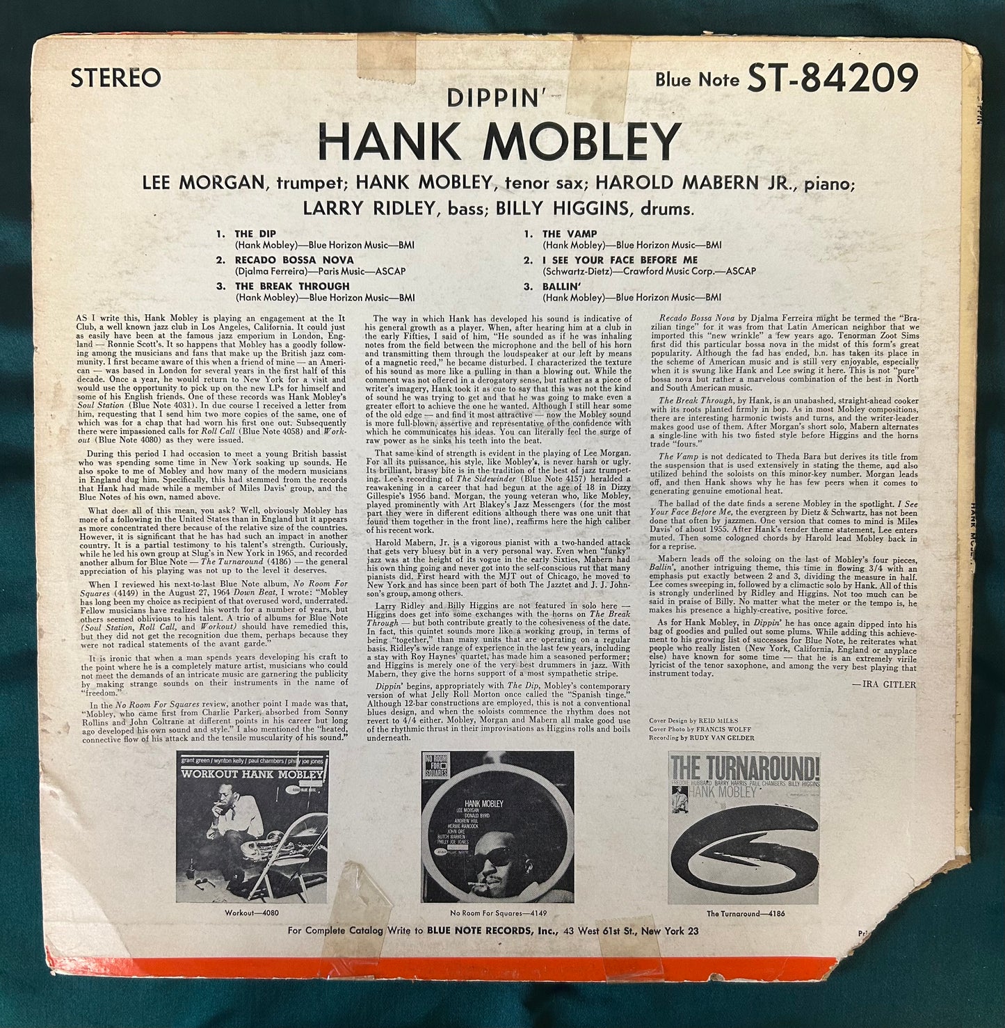 Hank Mobley - Dippin' 2nd Press 1966 Liberty Label Blue note