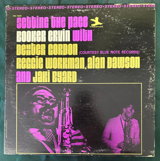 Booker Ervin + Dexter Gordon - Setting The Pace 1st Press 1966 Prestige Blue Trident