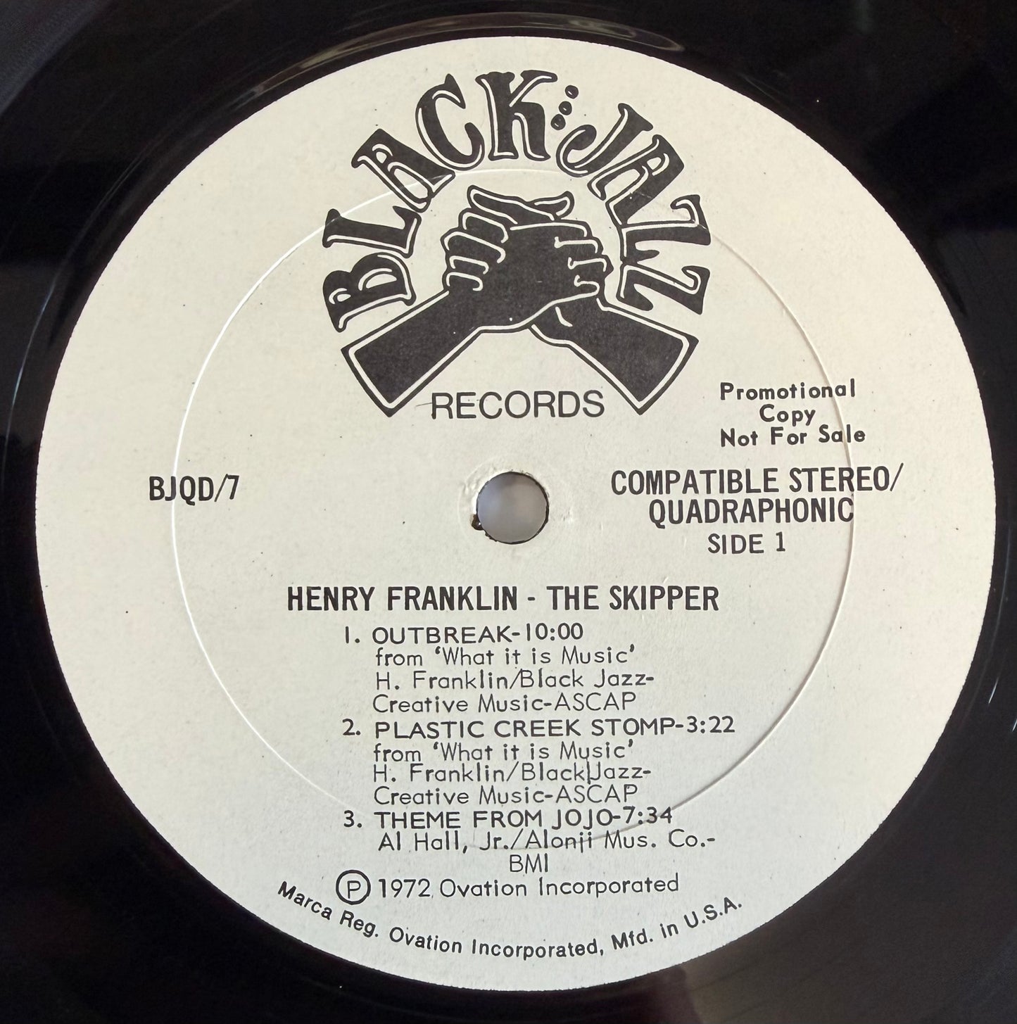 Henry Franklin - The Skipper Promo 1st Press 1972 Black Jazz