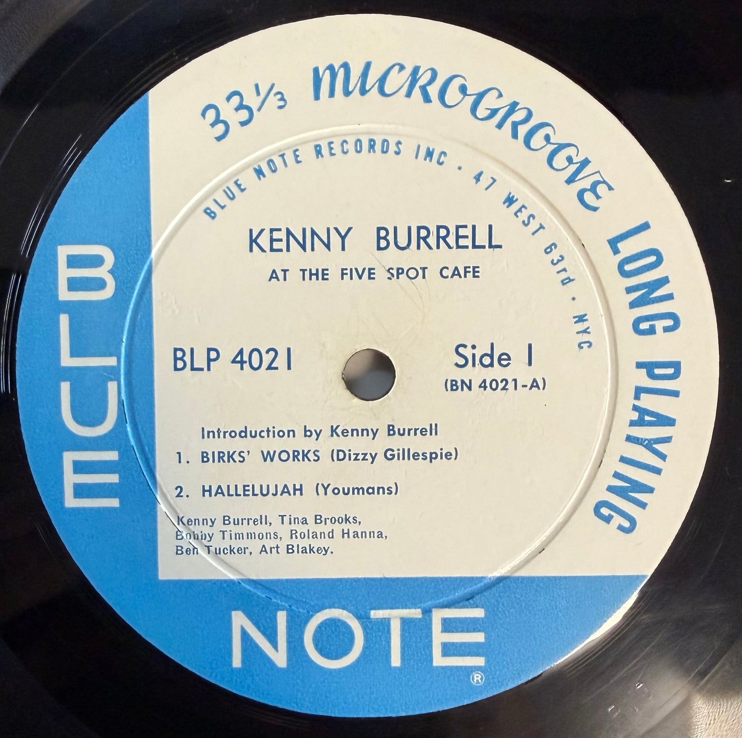 Kenny Burrell With Art Blakey - On View At The Five Spot 1st Mono Press 1960 Blue Note 4021 47 West 63rd