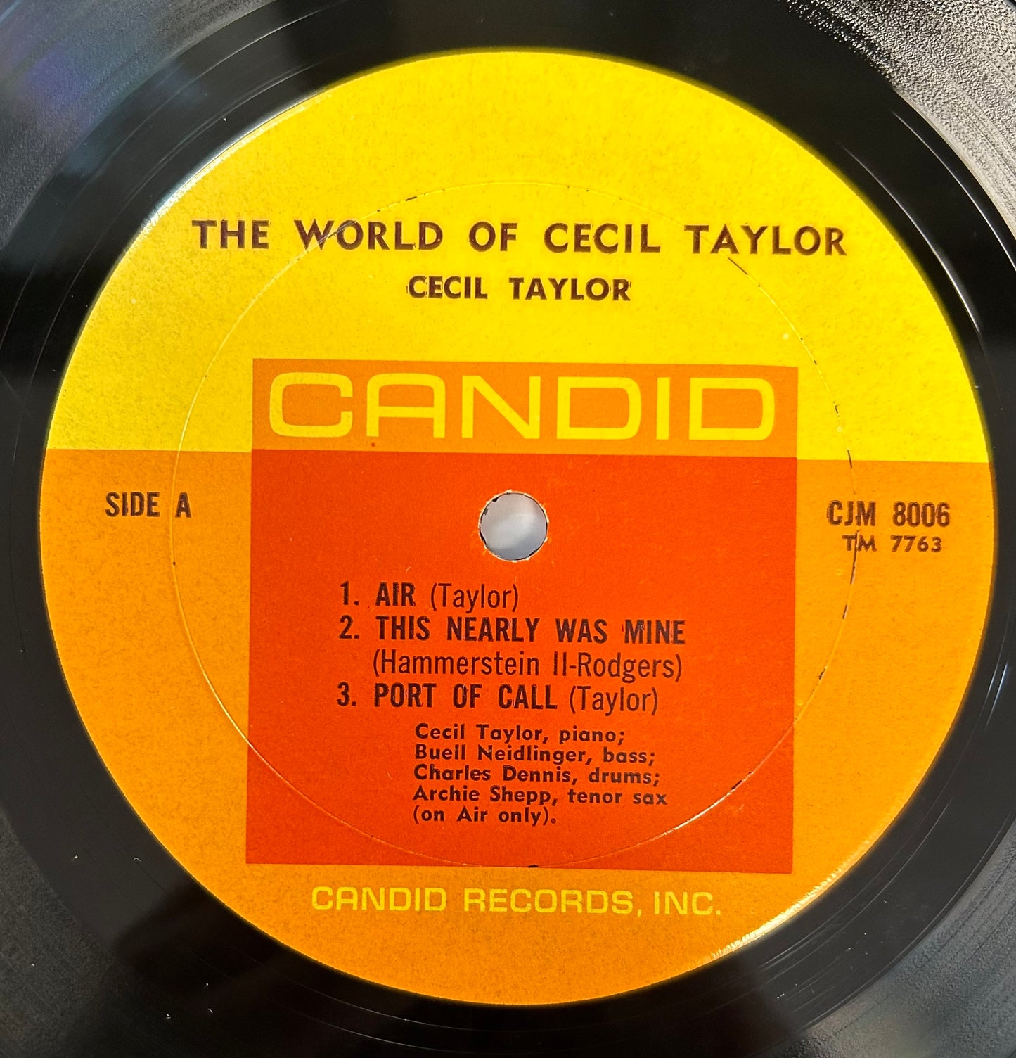 Cecil Taylor - The World Of Cecil Taylor 1961 Candid Records Mono