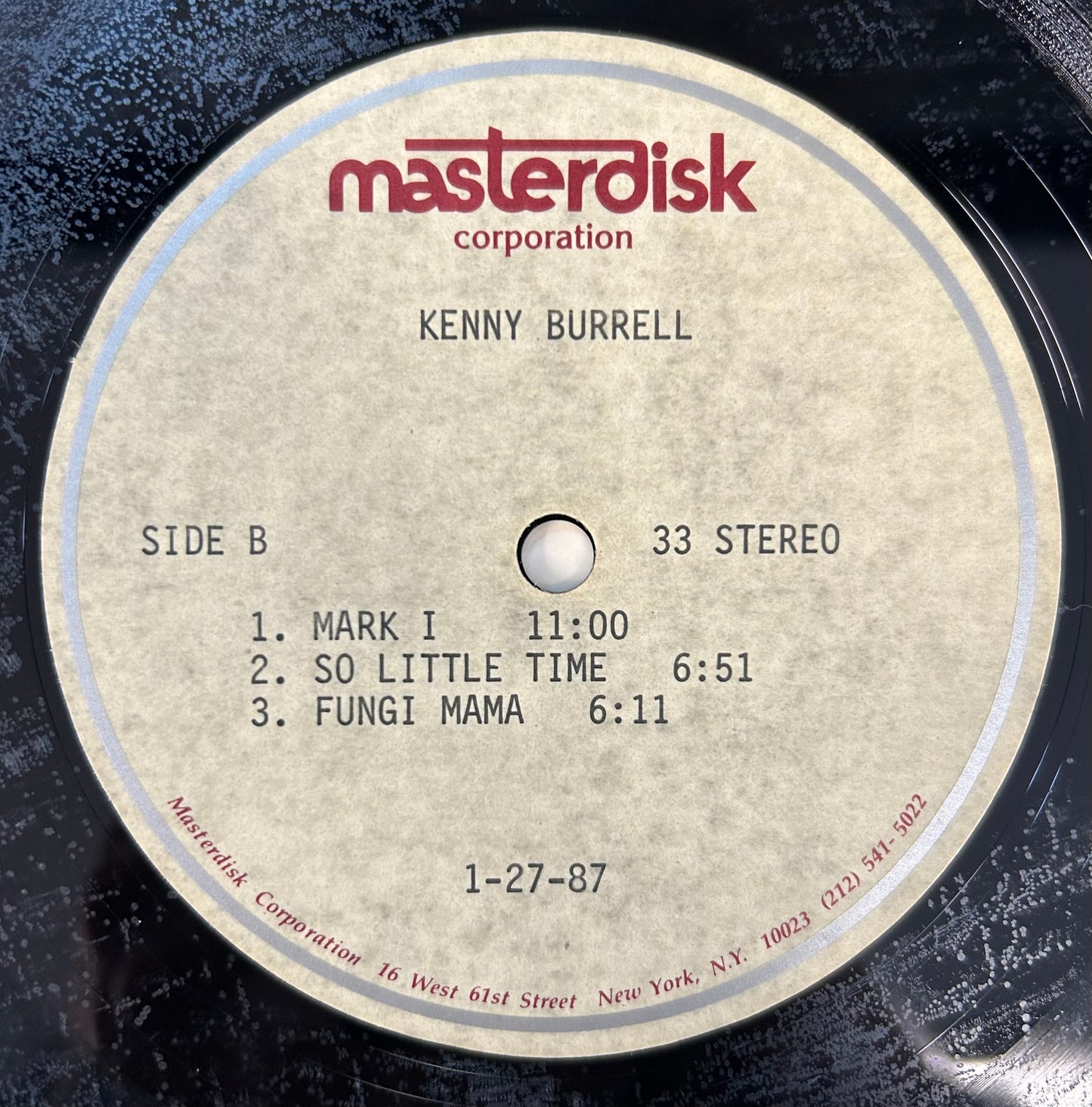 Kenny Burrell - 1987 "Generation" 2 Disc Blue Note Acetate Masterdisk