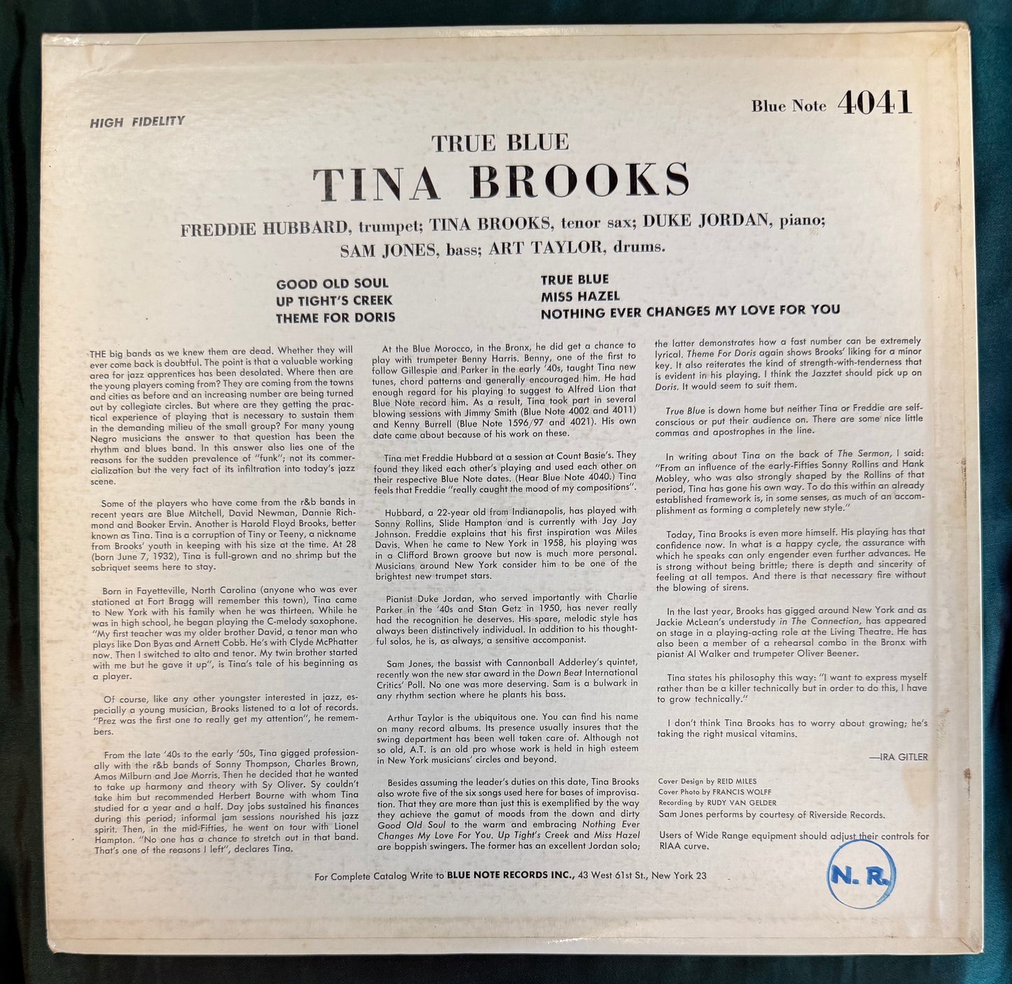 Tina Brooks - True Blue 1st Mono Press 1960 Blue Note