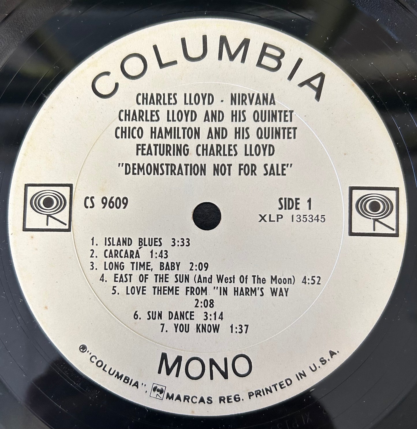 Charles Lloyd - Nirvana 1968 White Label Promo Mono Columbia