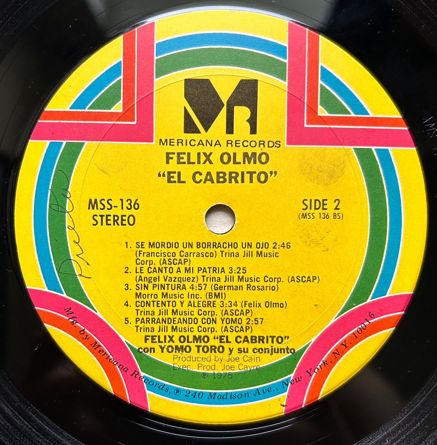 Felix Olmo Yomo Toro y Su Conjunto - El Cabrito 70's Latin Folk Mericana