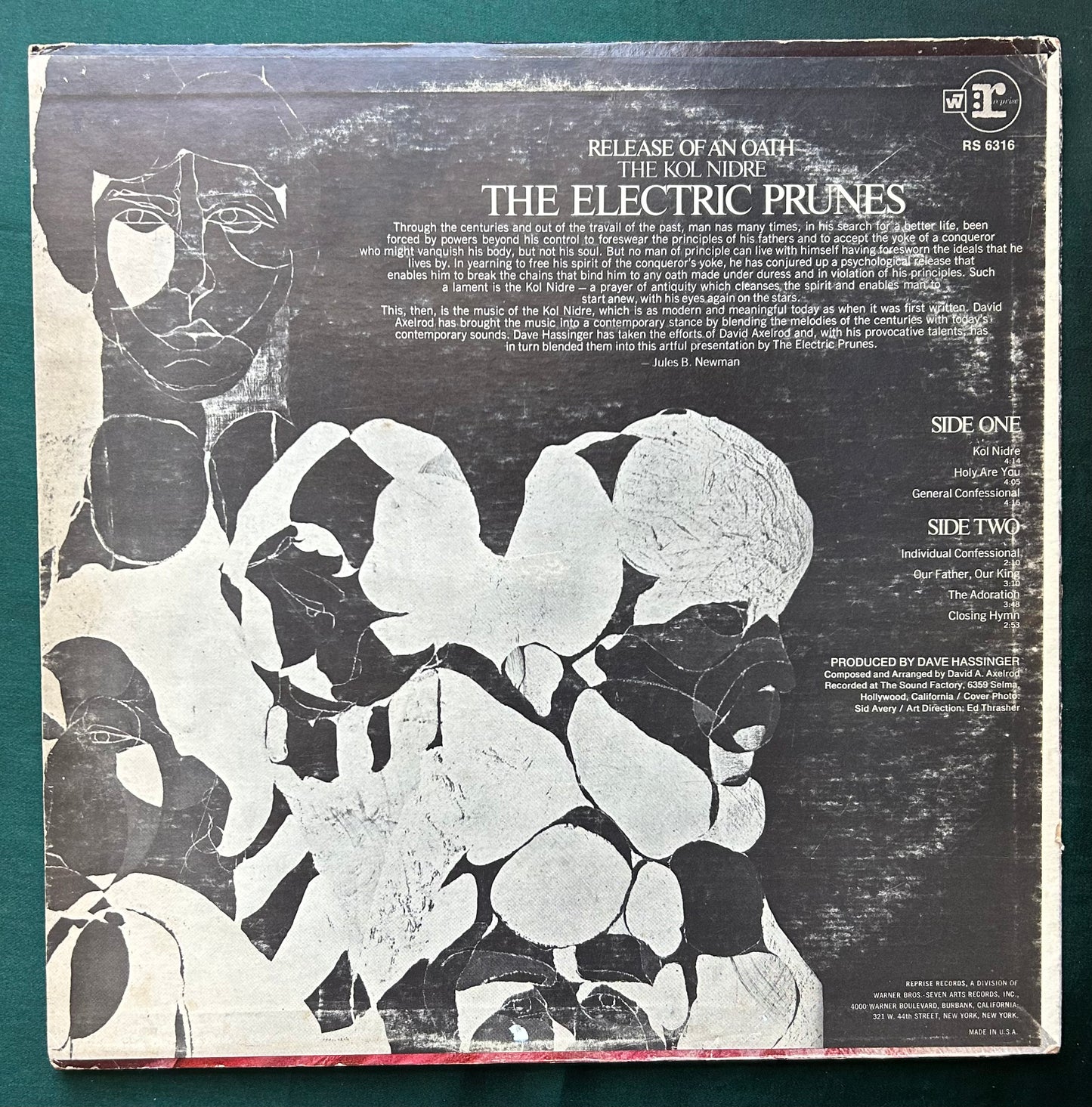 The Electric Prunes - Release Of An Oath White Label Promo 1968 Reprise Garage Psych