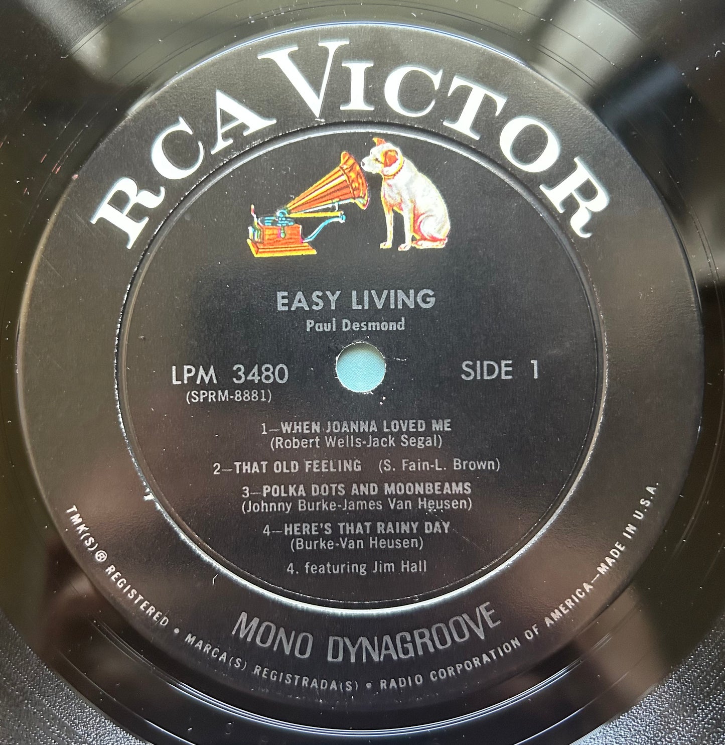 Paul Desmond - Easy Living 1st Mono Press 1966 RCA Victor Cool Jazz