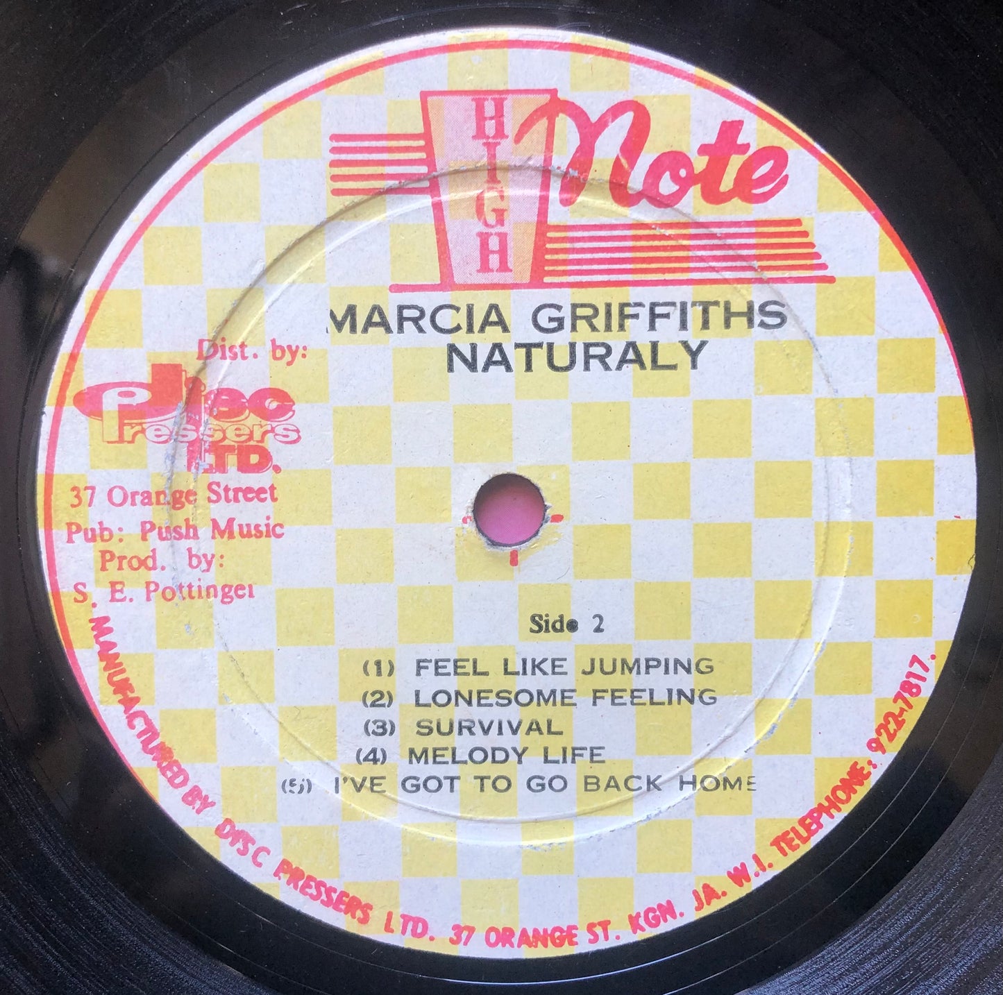 Marcia Griffiths - Naturally 1978 Jamaican press High Note/Disc Pressers