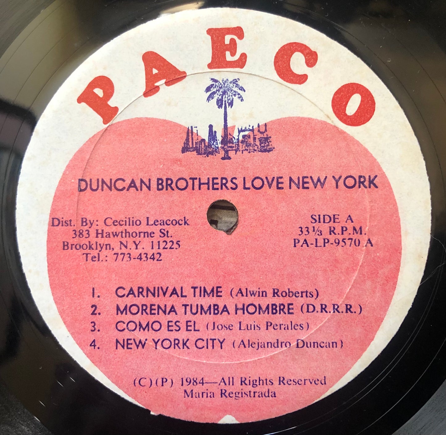 The Duncan Brothers - Love New York Private press Calypso/Reggae 1984