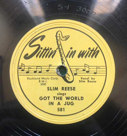 Slim Reese Got The World in a Jug / I'm So Worried 1950 Texas Blues 78