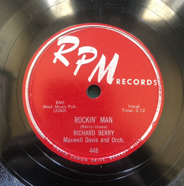 Richard Berry - Rockin' Man / Big John 78 RPM Records 1955 R&B