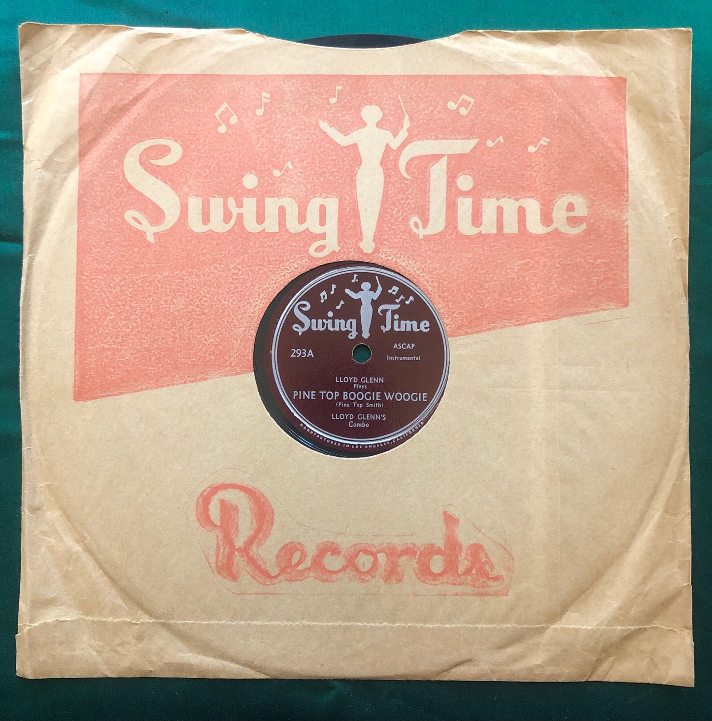 Lloyd Glenn Pine Top Boogie Woogie/Honky Tonk Train 1952 Swing Time 78