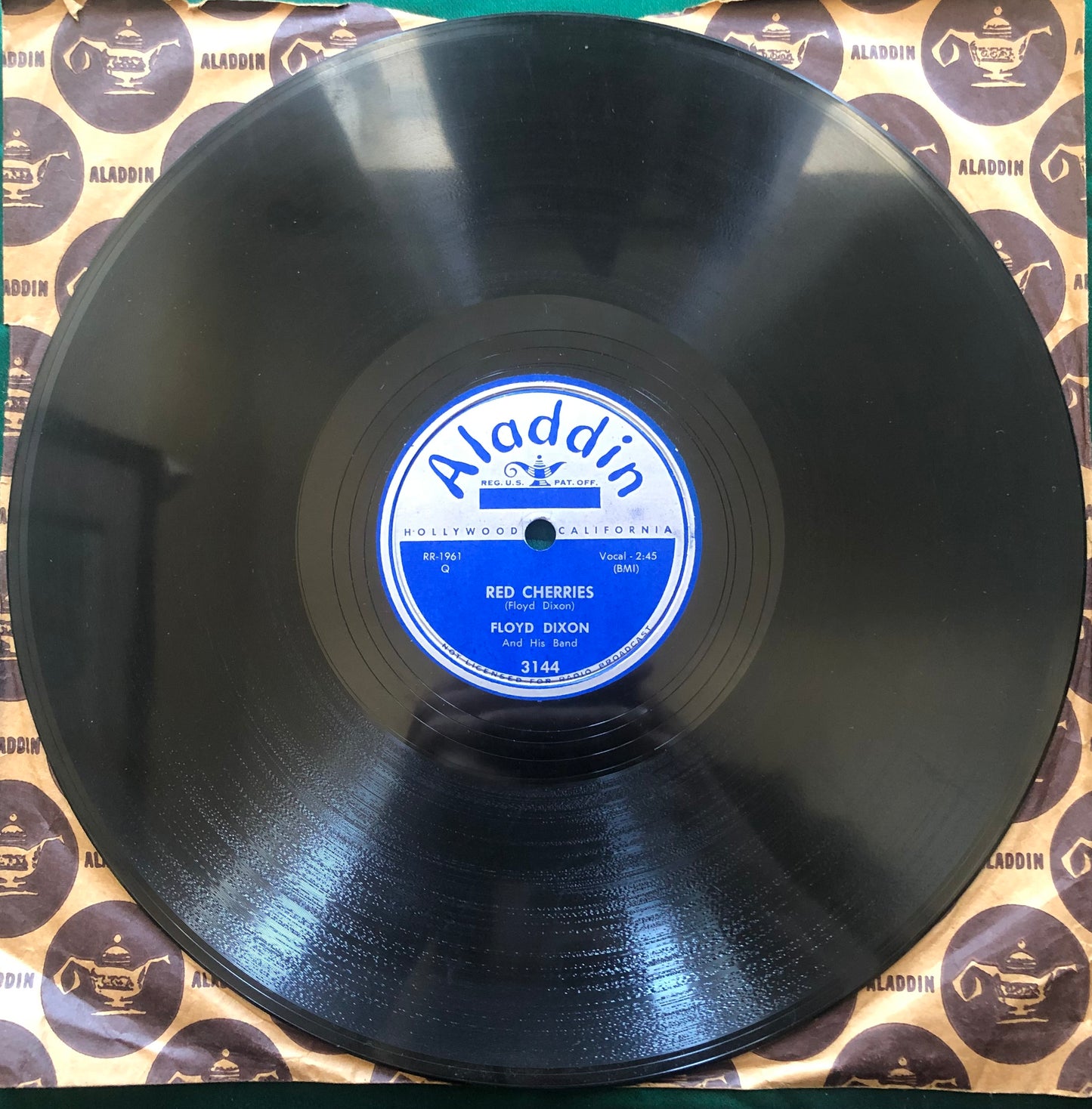Floyd Dixon The River/Red Cherries 78 Aladdin Records 1952