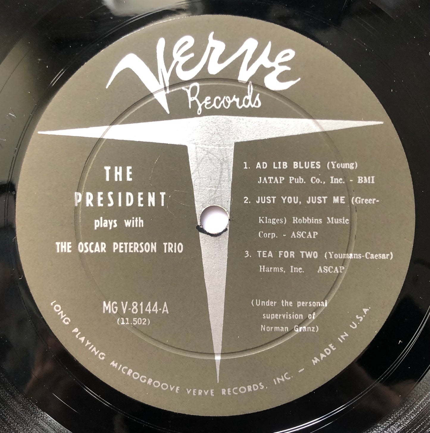Lester Young - The President Plays With The Oscar Peterson Trio 1957 Verve Repress