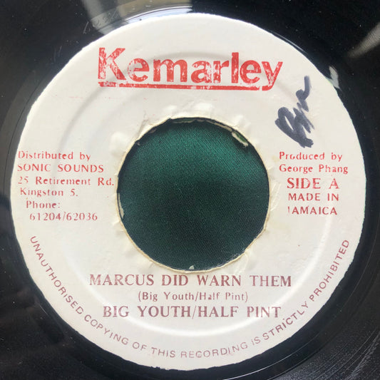 Big Youth/Half Pint - Marcus Did Warn Them 1986 Jamaican Press Reggae