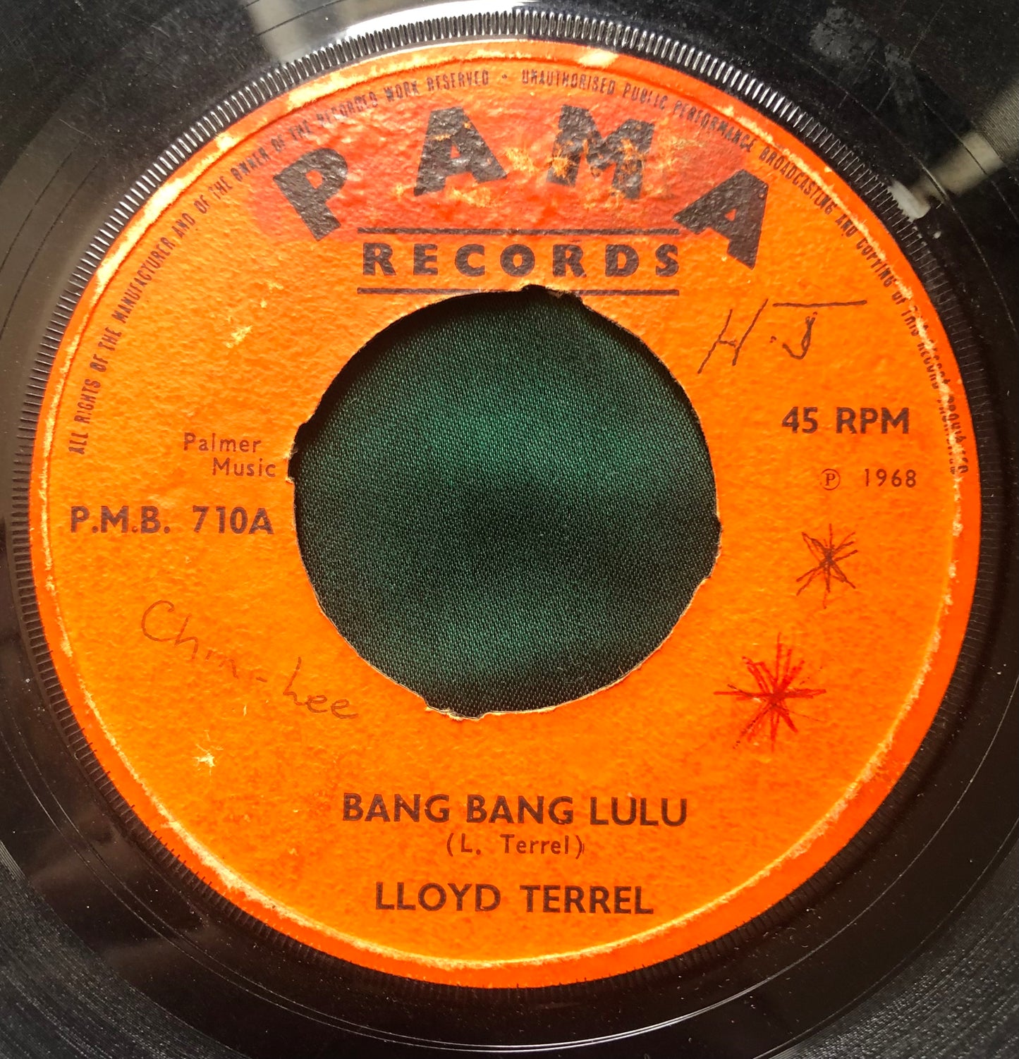 Lloyd Terrel - Bang Bang Lulu 1968 UK Pama Reggae 45