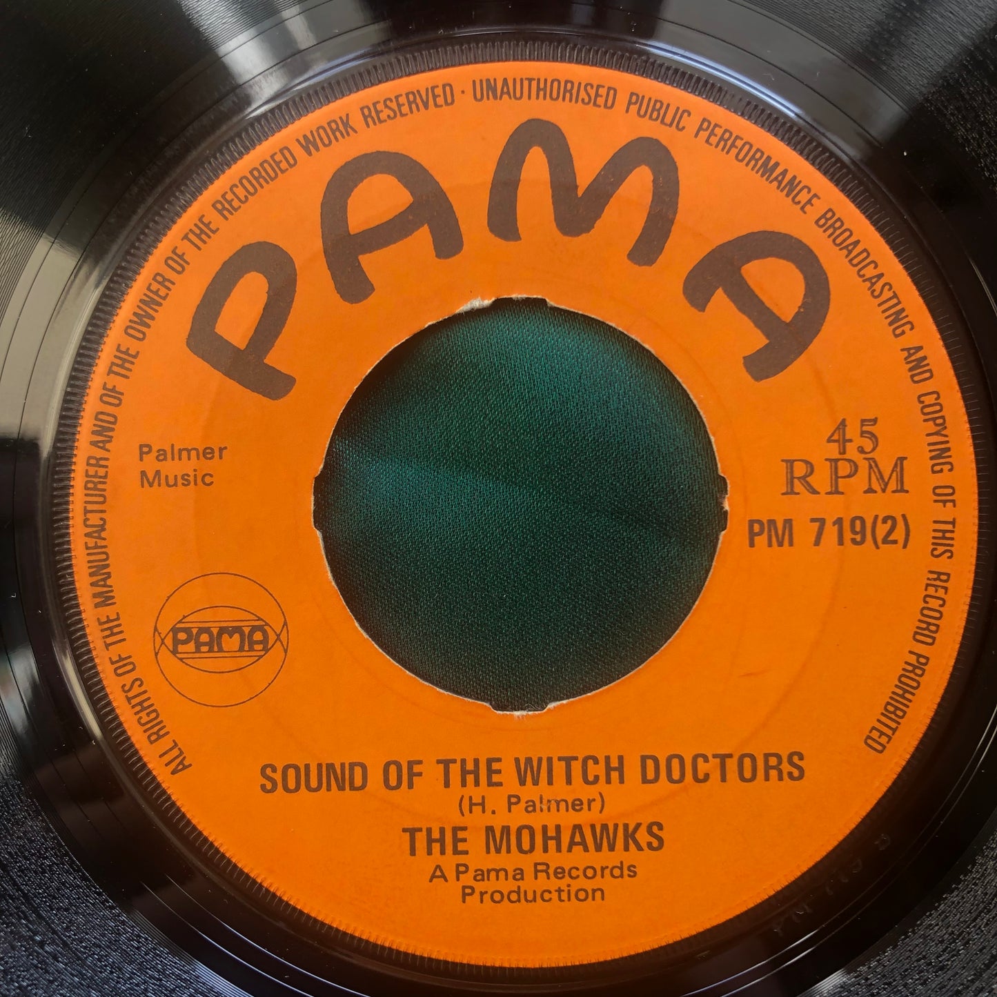 The Mohawks - The Champ/ Sound of The Witch Doctors 1968 Pama UK Funk 45