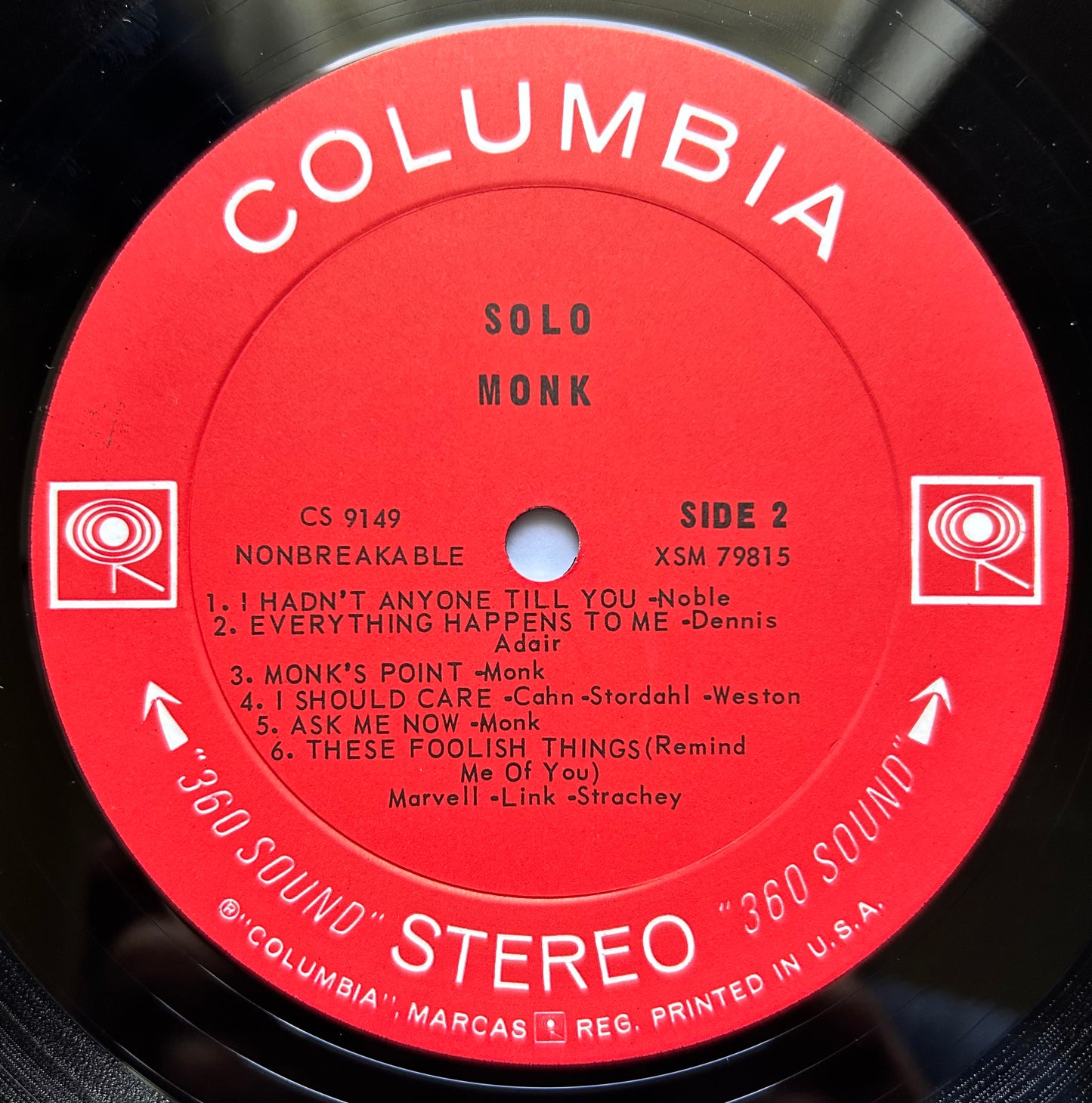 Thelonious Monk - Solo Monk 1965 Columbia 1st Stereo Press