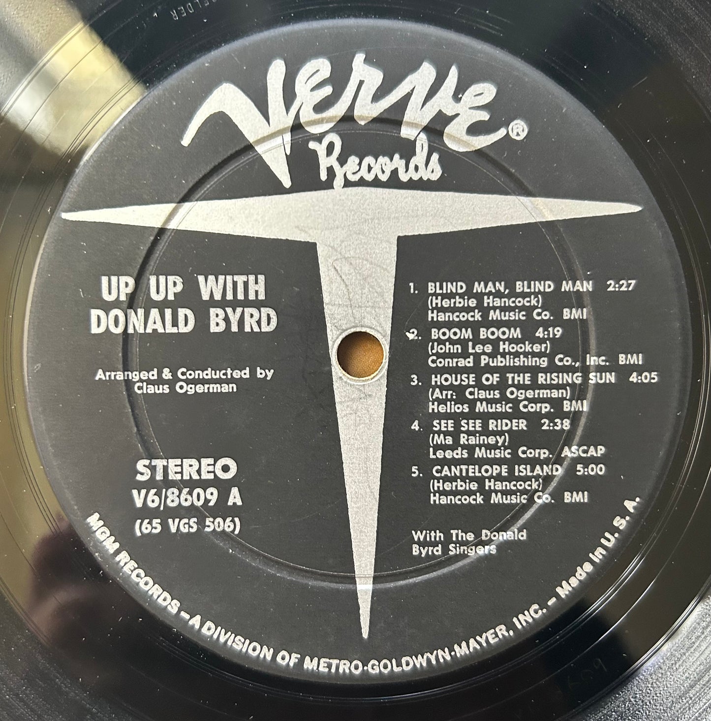 Donald Byrd - Up With Donald Byrd 1965 Verve Stereo Press