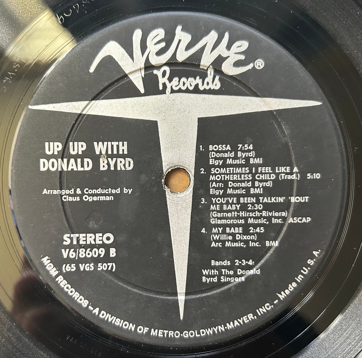Donald Byrd - Up With Donald Byrd 1965 Verve Stereo Press