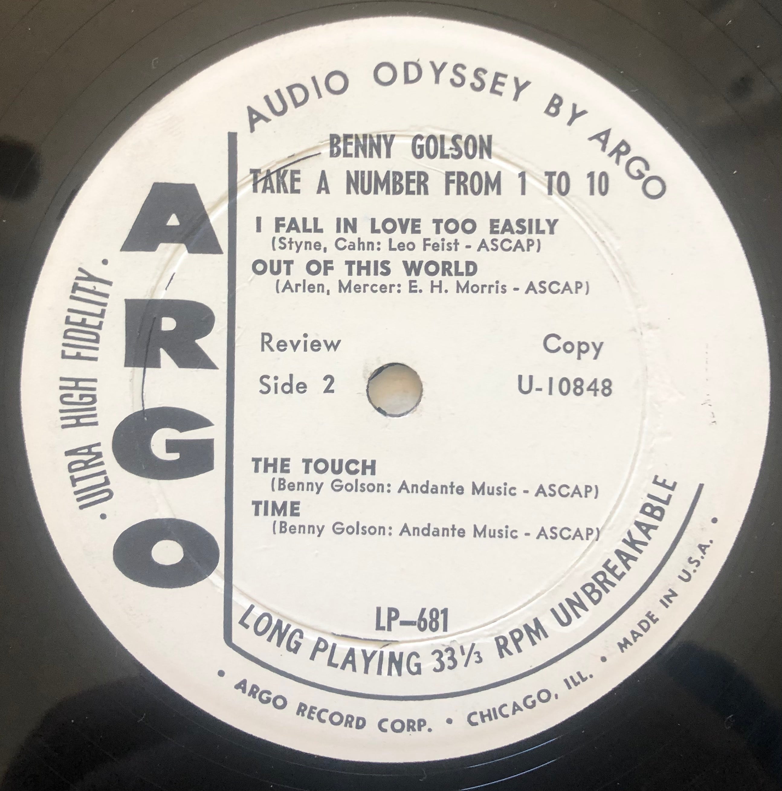 Benny Golson promo LP - 洋楽